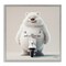 Stupell Industries Funny Bear with Scooter Framed Giclee Wall Art Design by RB